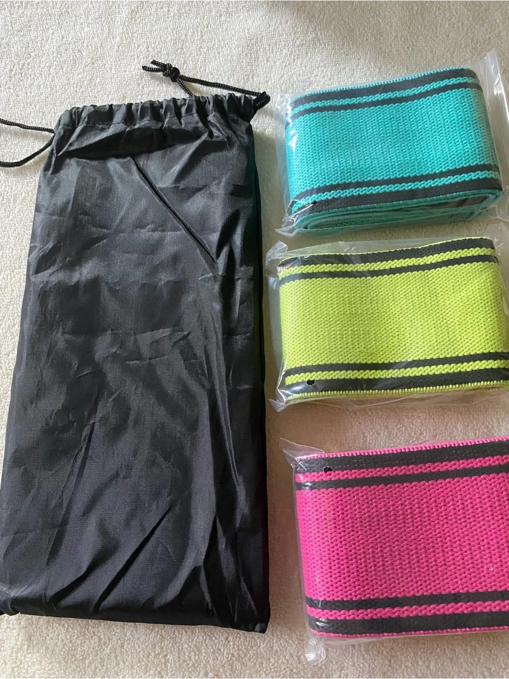 Resistance Hip & Glute Bands - Teal, Lime, Pink - 3-Pack